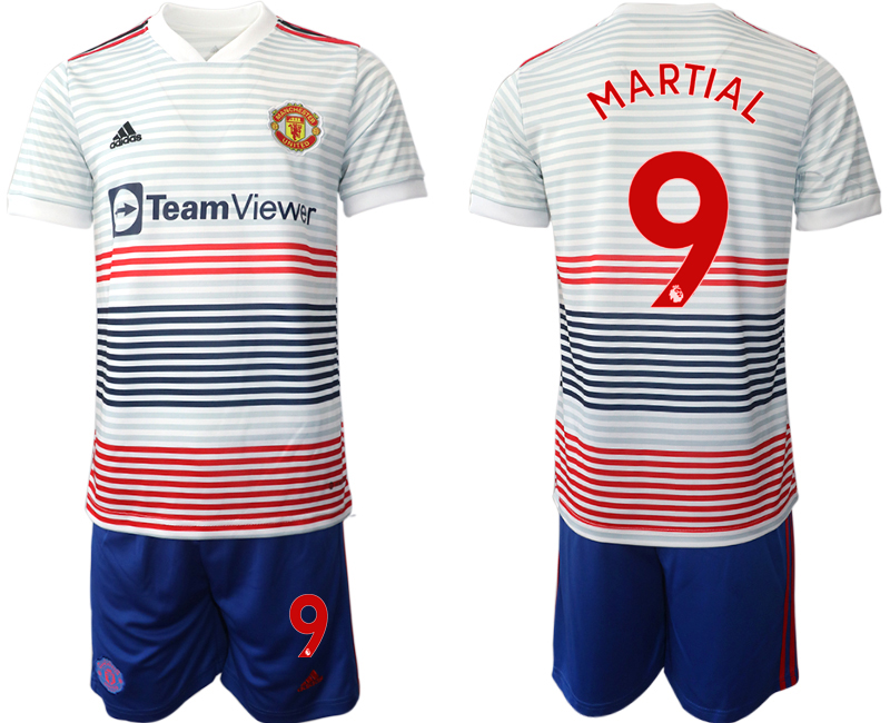Men 2022-2023 Club Manchester United away white #9 Adidas Soccer Jersey->manchester united jersey->Soccer Club Jersey